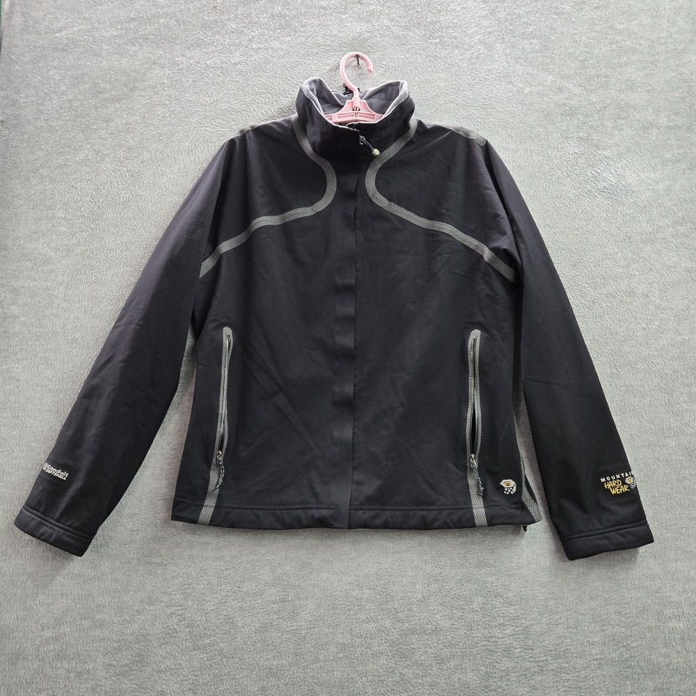 Mountain Hard Wear Women Jacket L/6 Black Conduit Softshell Softshell Long